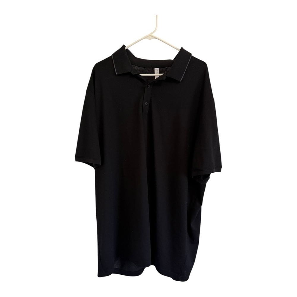 Stylus Performance Black Polo Shirt 3XL Mesh Back Breathable Golf Shirt
